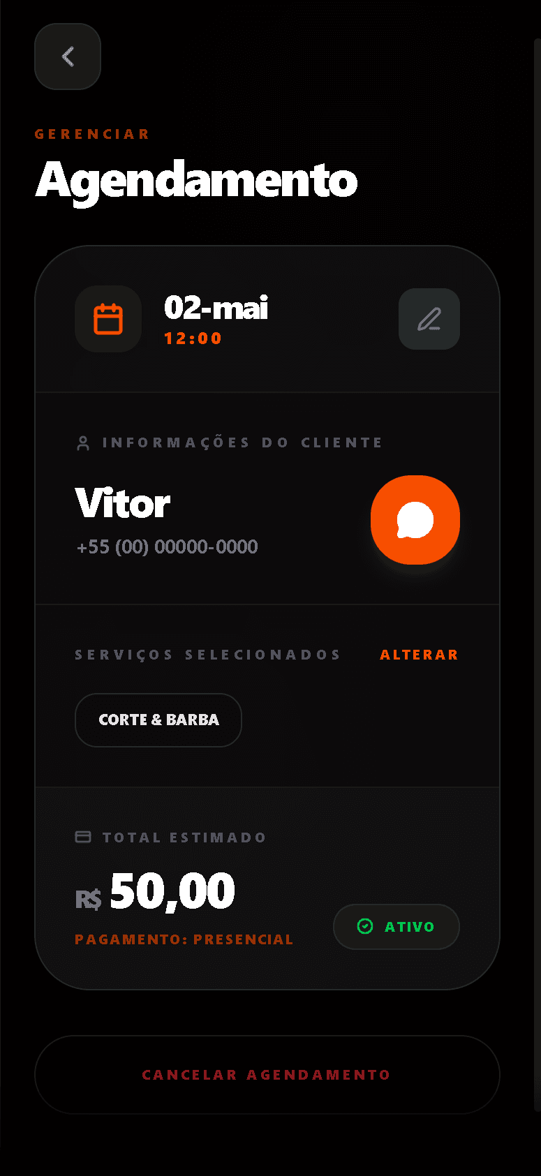 Acompanhe seus agendamentos